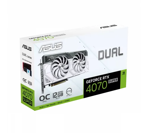 ASUS Dual GeForce RTX™ 4070 SUPER White OC Edition 12GB | 192bit