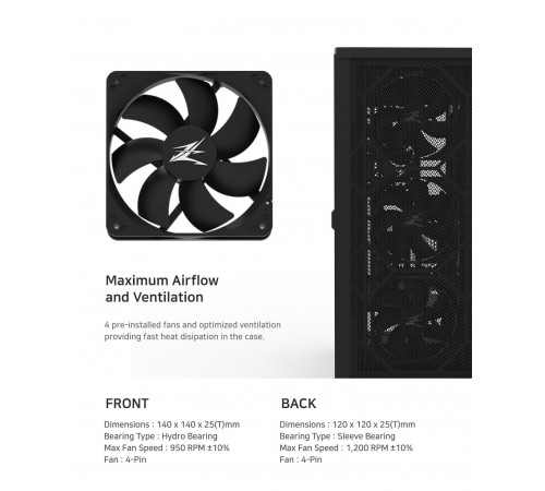 Zalman Z10 E-ATX Black Case