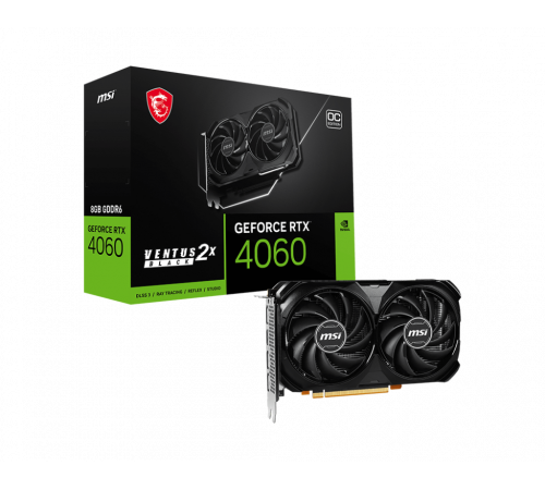 MSI GeForce RTX™ 4060 Ventus 2X BLACK 8GB OC