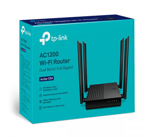 TP-Link Archer C64 AC1200 Wireless MU-MIMO WiFi Router