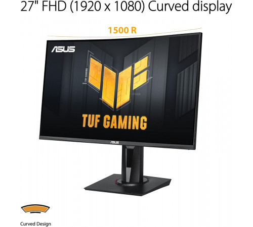 ASUS TUF Gaming VG27VQM Curved HDR Monitor
