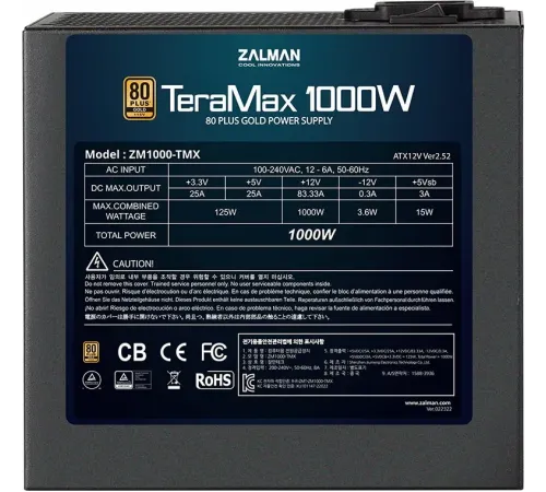 Zalman TeraMax [1000W] ZM1000-TMX Black
