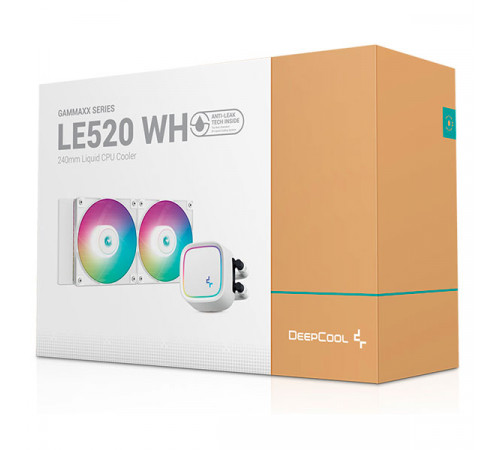 DEEPCOOL LE520 White 240mm ARGB Liquid Cooler White   