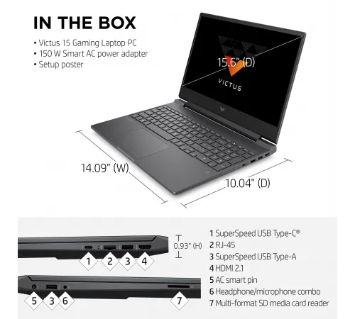 HP Victus Gaming 15-FA1082WM A2BZ7UA