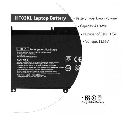 HP HT03XL Original Laptop Battery for HP Pavilion 14/15 Series