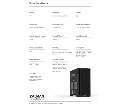 Zalman Z10 E-ATX Black Case