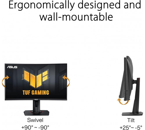 ASUS TUF Gaming VG27VQM Curved HDR Monitor