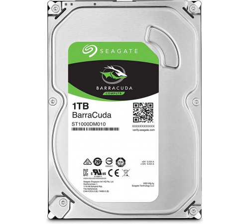 Seagate 1 TB Barracuda Internal 3.5” 7200RPM HDD