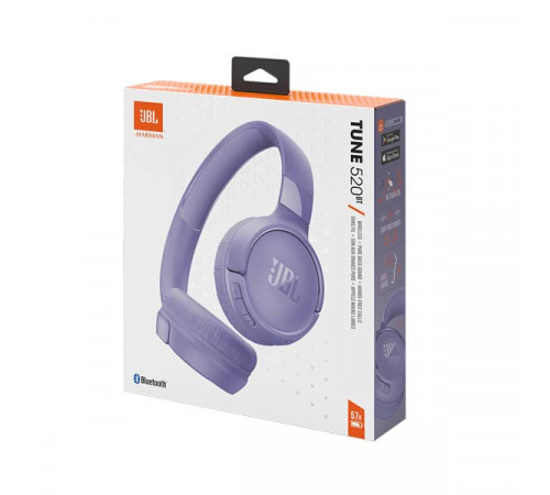JBL T520BT Wireless Purple Headphones