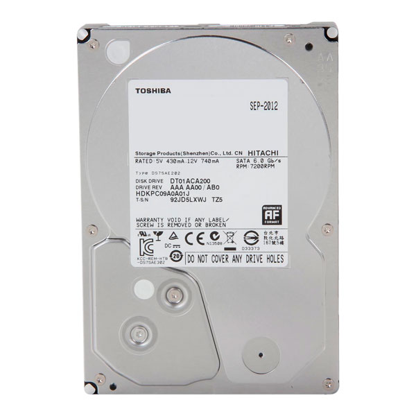 Toshiba 2 TB HDD 7200rpm DT01ACA200