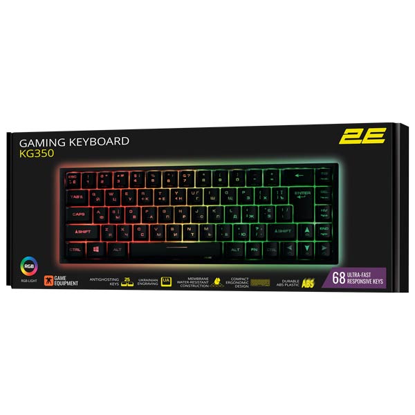 2E KG350 RGB Black Gaming Keyboard