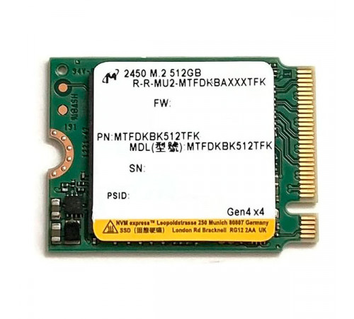 SSD Micron 2400 512GB M.2 NVMe PCIe 4.0 
