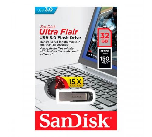 SanDisk Ultra Flair USB 3.0 32GB Flash Drive