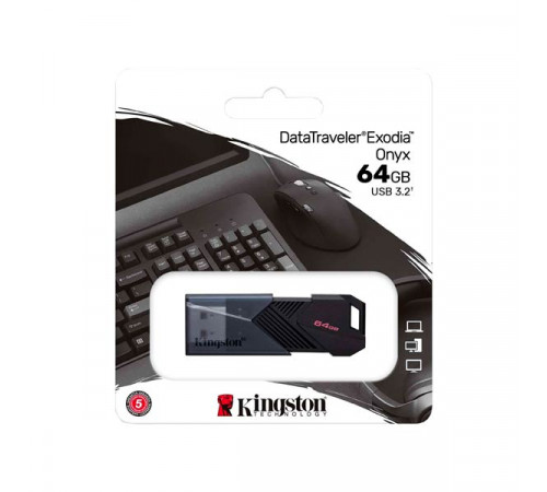 Kingston 64GB DataTraveler Exodia Onyx USB Flash Drive