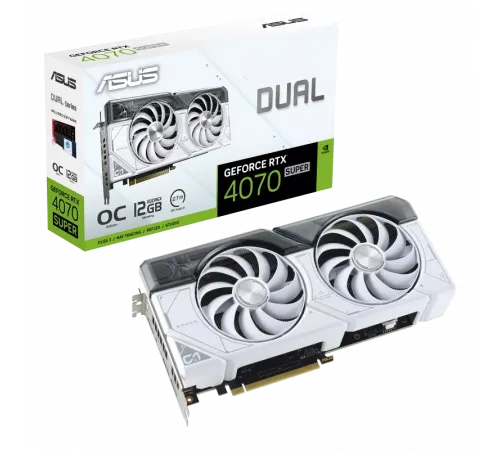 ASUS Dual GeForce RTX™ 4070 SUPER White OC Edition 12GB | 192bit