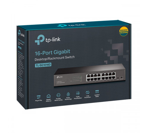 TP-Link TL-SG1016D 16-Port Gigabit Desktop Rackmount Switch