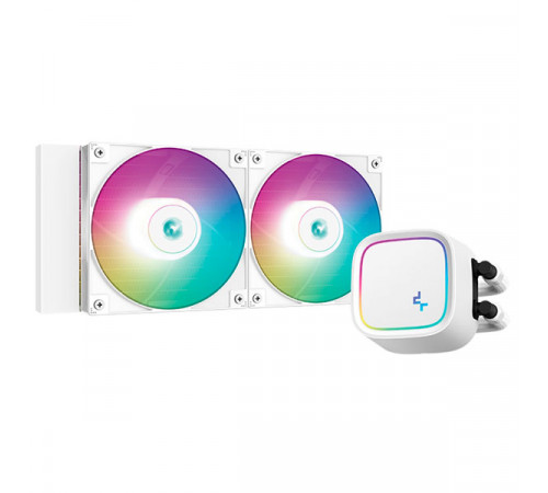 DEEPCOOL LE520 White 240mm ARGB Liquid Cooler White   