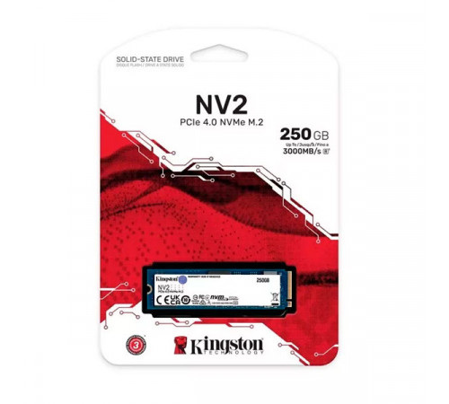 SSD Kingston 250GB NV2 PCIe 4.0 NVMe SNV2S/250G
